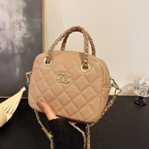 New Women Shoulder Bag Lingge embroidery thread PU Leather Cluth 8825 - Brown