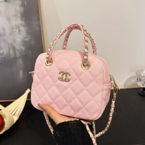 New Women Shoulder Bag Lingge embroidery thread PU Leather Cluth 8825 - Pink