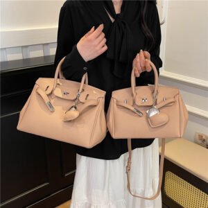 Large capacity women's handbag KLY99101 - Khaki, Big Size