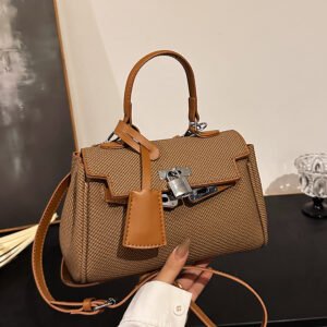 Factory Direct Wholesale Bolsos De Mujer Luxury Shoulder Bag Pu Leather Purses and Handbags 8826 - Brown