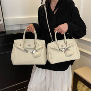Large capacity women's handbag KLY99101 - White, Small Size
