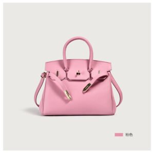 Large capacity women's handbag with silk scarf SSDF1852 - Pink