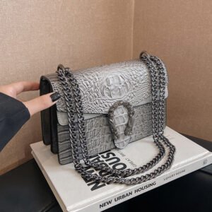 New chain women's shoulder bag YPKK818 - light grey