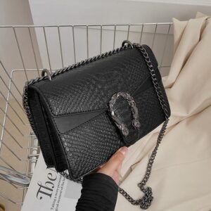 New chain women's shoulder bag YPKK0371 - Black