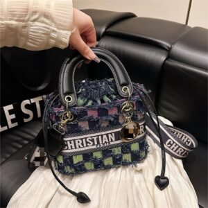 Wholesale women's shoulder bag PU leather small square box bag - Black