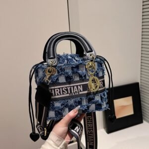 Wholesale women's shoulder bag PU leather small square box bag - Deep Blue