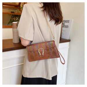 New chain women's shoulder bag YPKK9013 - Brown