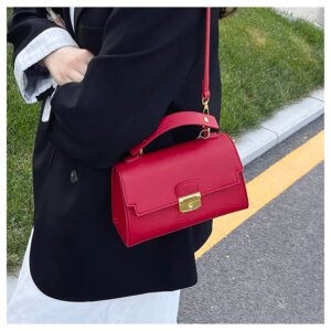 Women Shoulder Bag PU  Leather Hand bag 6667 - Red