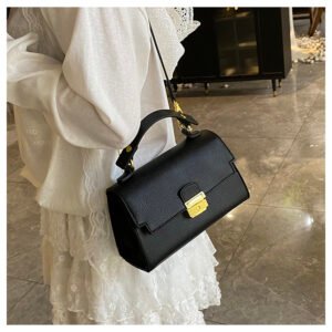 Women Shoulder Bag PU  Leather Hand bag 6667 - Black