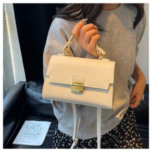 Women Shoulder Bag PU  Leather Hand bag 6667 - White