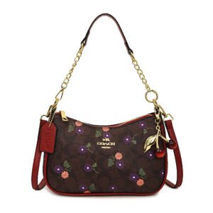 New Women Shoulder Bag PU Leather Cluth 8822 - Brown