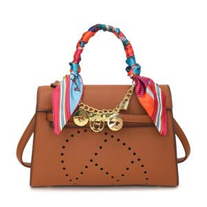 Ladies' small shoulder bag PU handbag 8817 - Brown