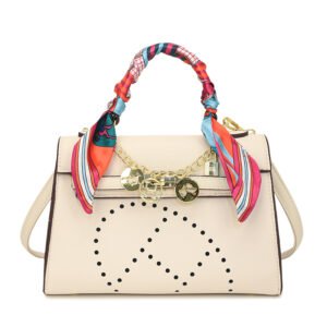 Ladies' small shoulder bag PU handbag 8817 - White