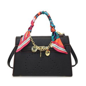 Ladies' small shoulder bag PU handbag 8817 - Black