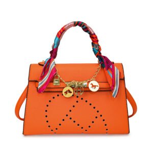Ladies' small shoulder bag PU handbag 8817 - Orange